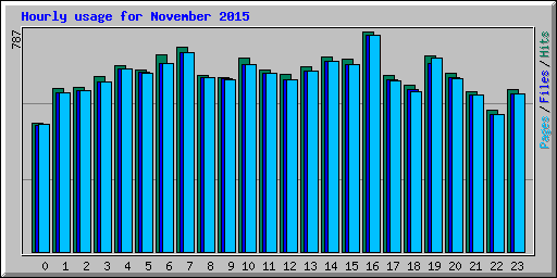 Hourly usage for November 2015